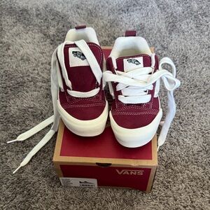 Vans Kids Maroon and White Sneakers